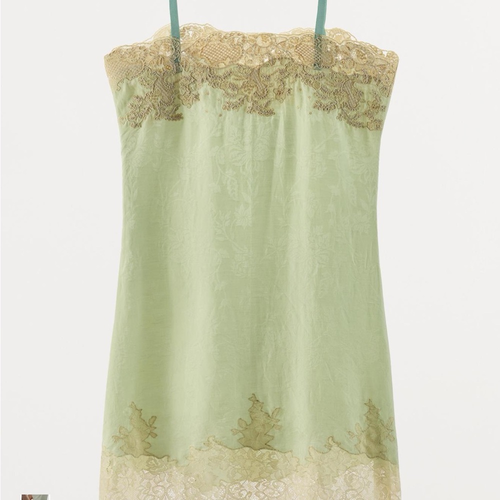 ZW JACQUARD Lace dress in green - Picture 2 of 3